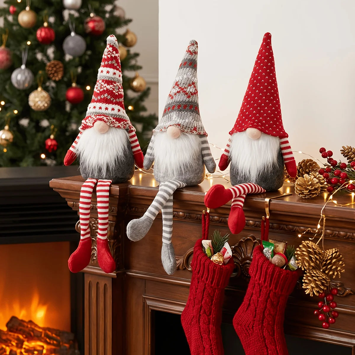 The Medium long-leg Christmas gnome (part of the Gnome Family trio)