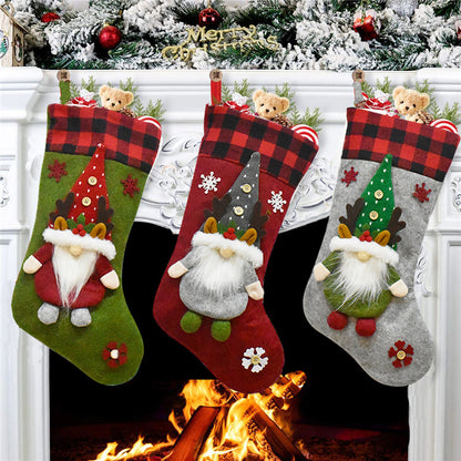 Felt Gnome Christmas Stocking - photo 5